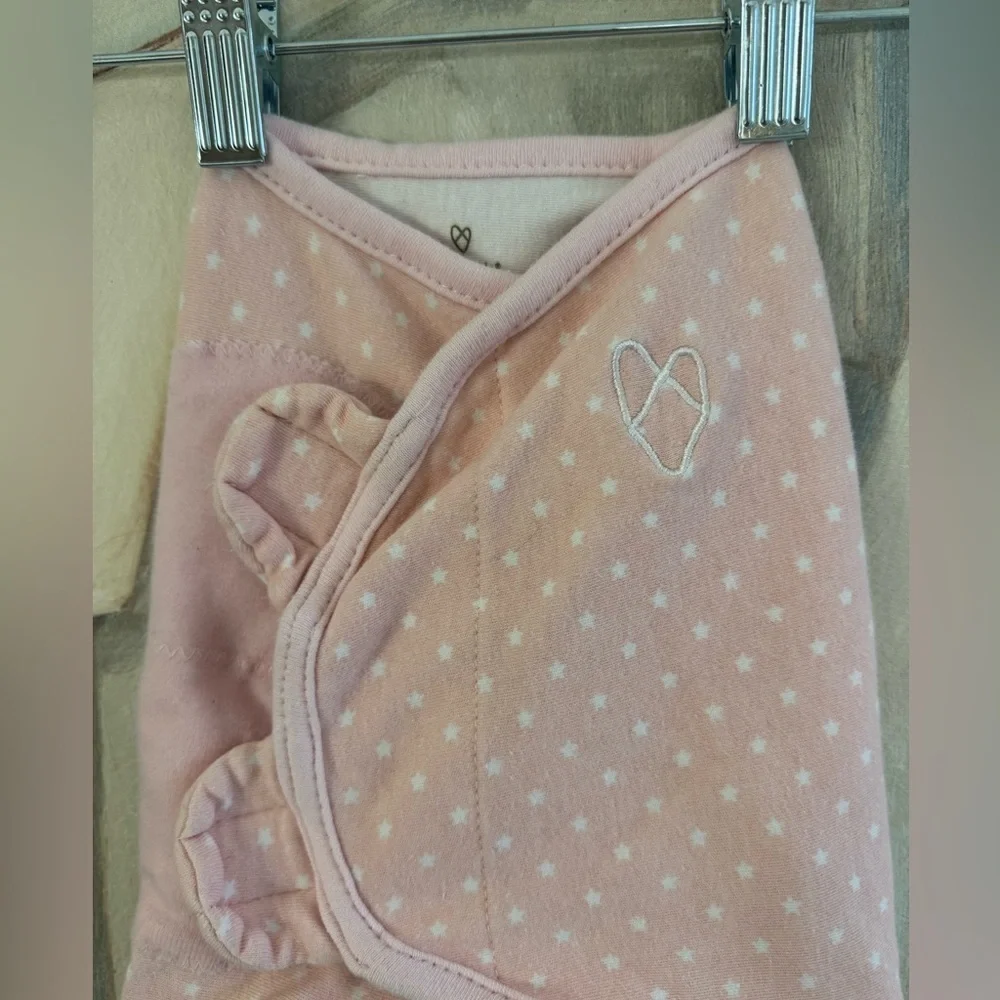 SWADDLE ME Original Baby Swaddle Pink Star Pattern Velcro Size Small 0-3 Month